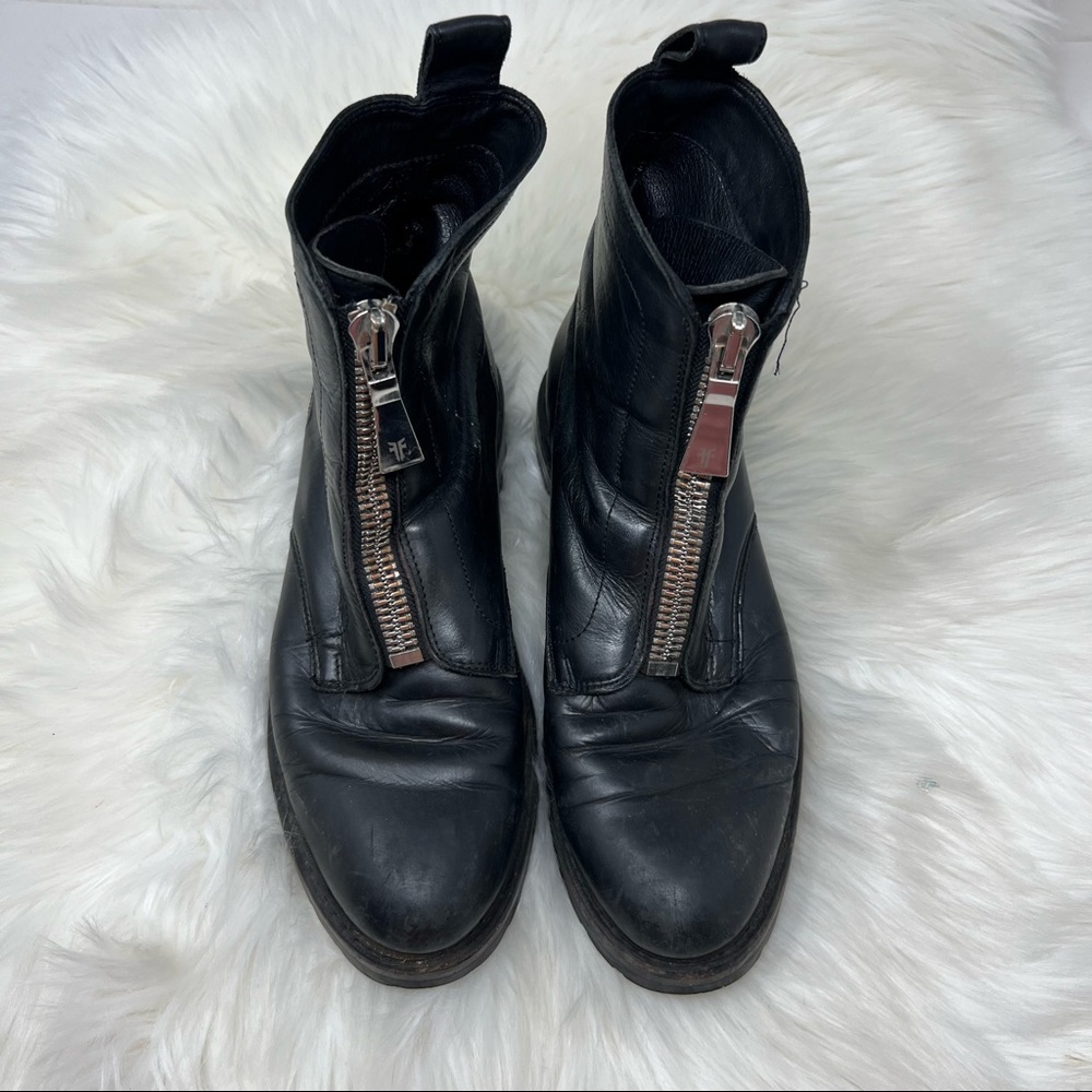 Frye Black Zip Boots 7.5